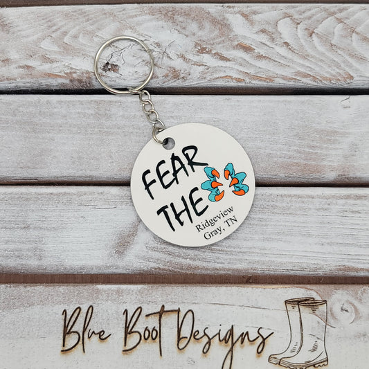 Raptors Fear the Claws Keychain