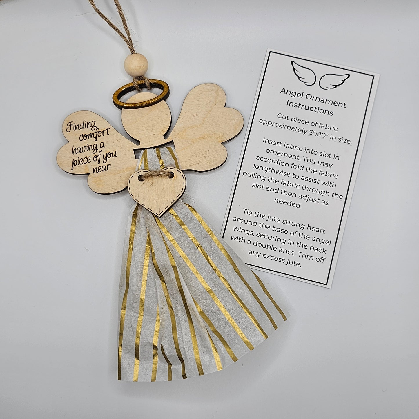 Angel memorial keepsake ornament