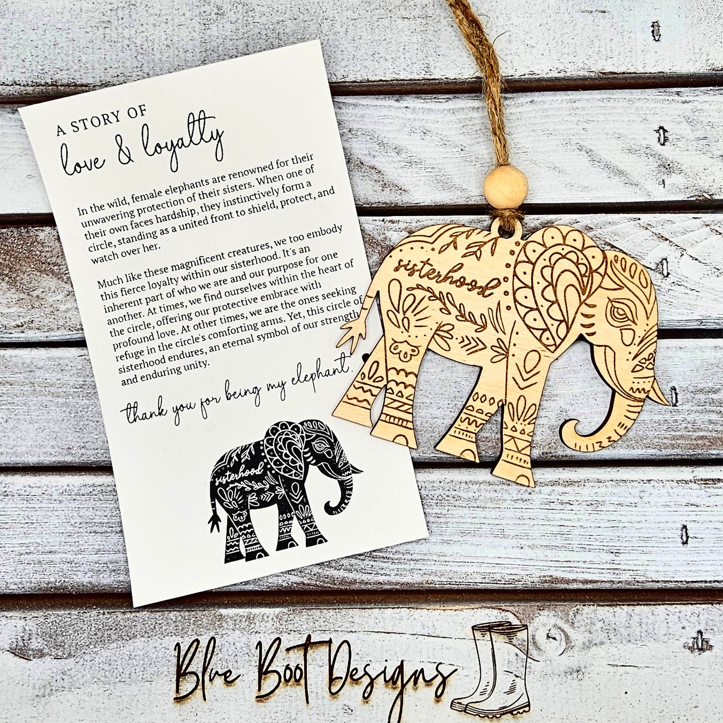 Sisterhood Elephant Ornament